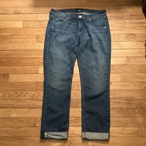 Hudson Bacara Cropped Straight Cuffed Jeans EUC sz 29